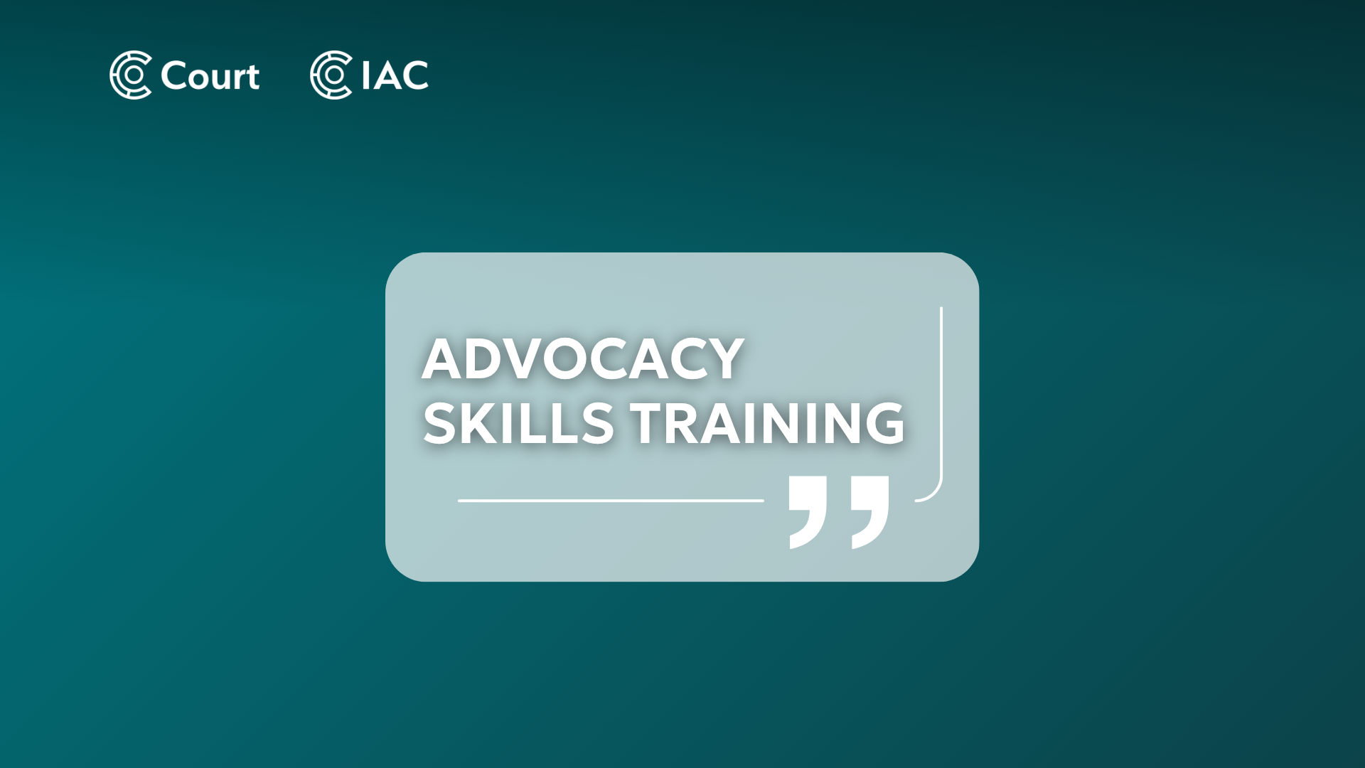 Advocacy Skills Training