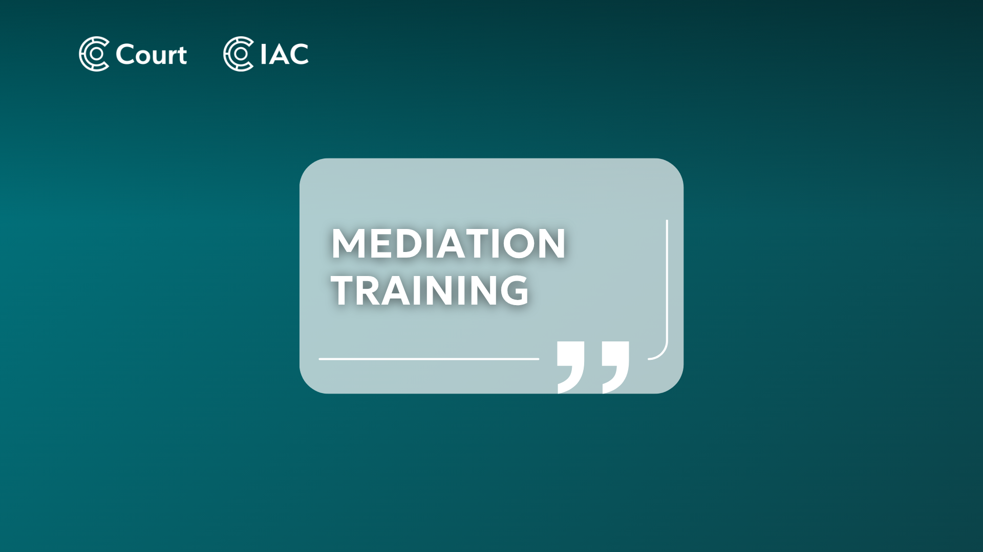 Mediation Training